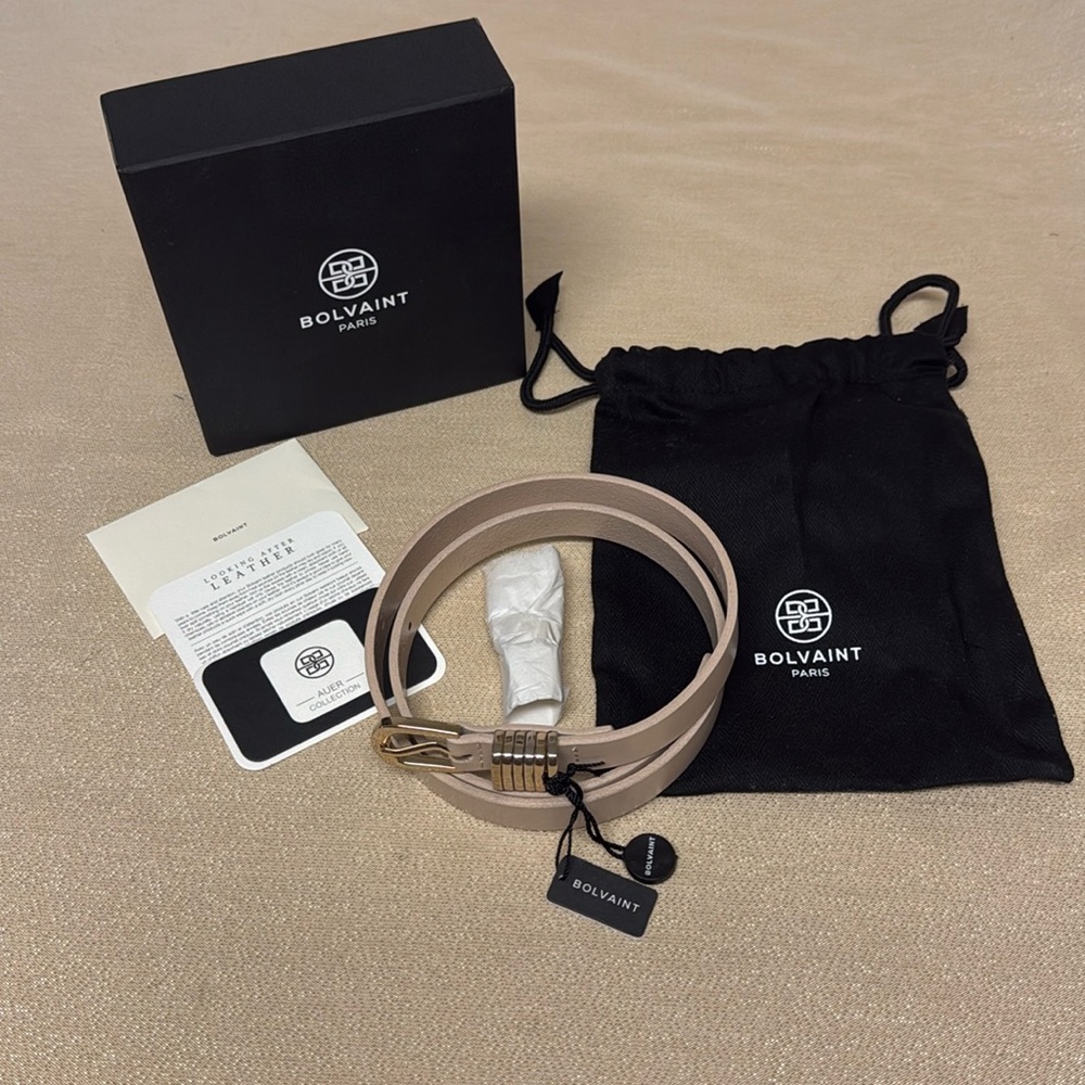 Bolvaint Paris, women’s leather belt and cream￼.